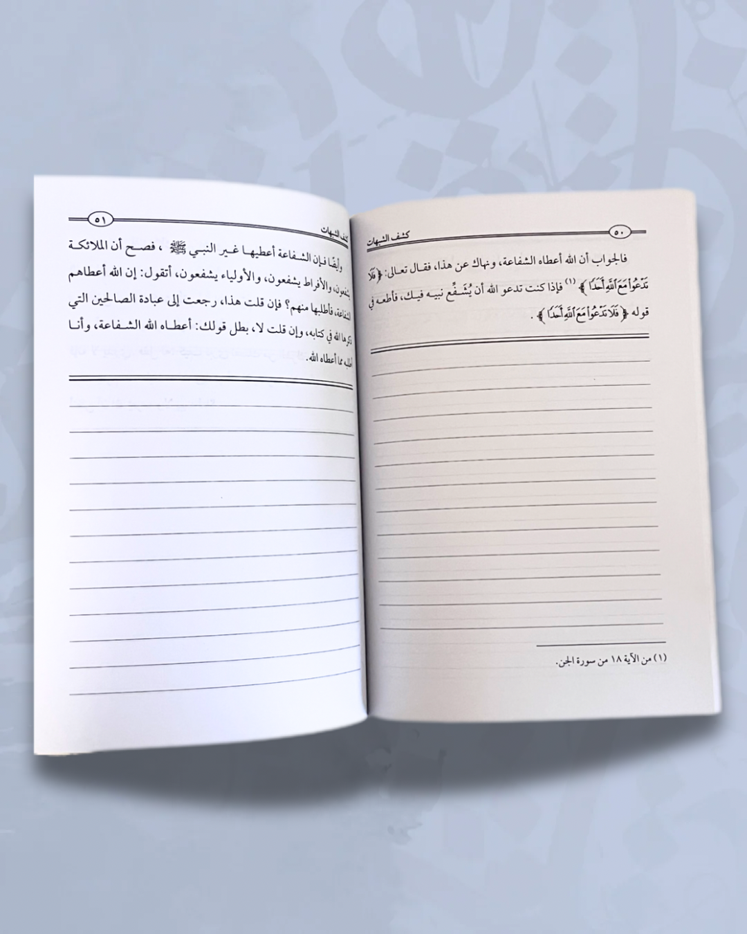 Kashf Ash Shubuhât (Le dévoilement des ambiguïtés), format annotations - كشف الشبهات